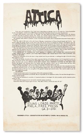 (CIVIL RIGHTS--YOUNG LORDS.) Attica.